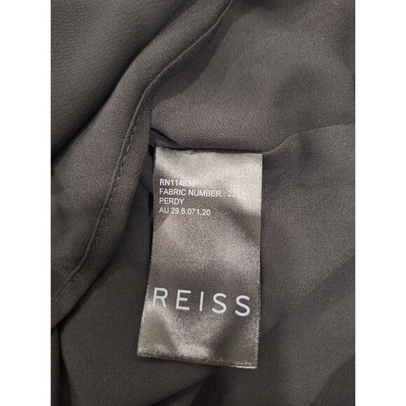 REISS Black Drape Perdy Wrap Shift dress Size 4 - Picture 6 of 11